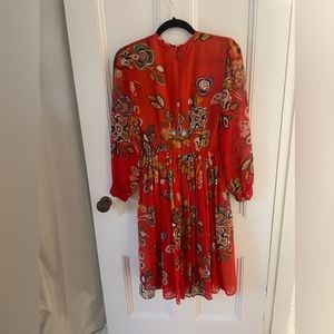 MSGM red paisley long sleeve dress